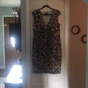 Black and cream flower dress